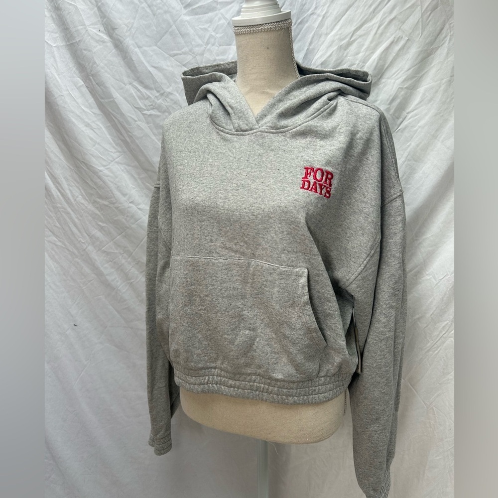 Nwt For Days Organic Cotton Crop Hoodie Large